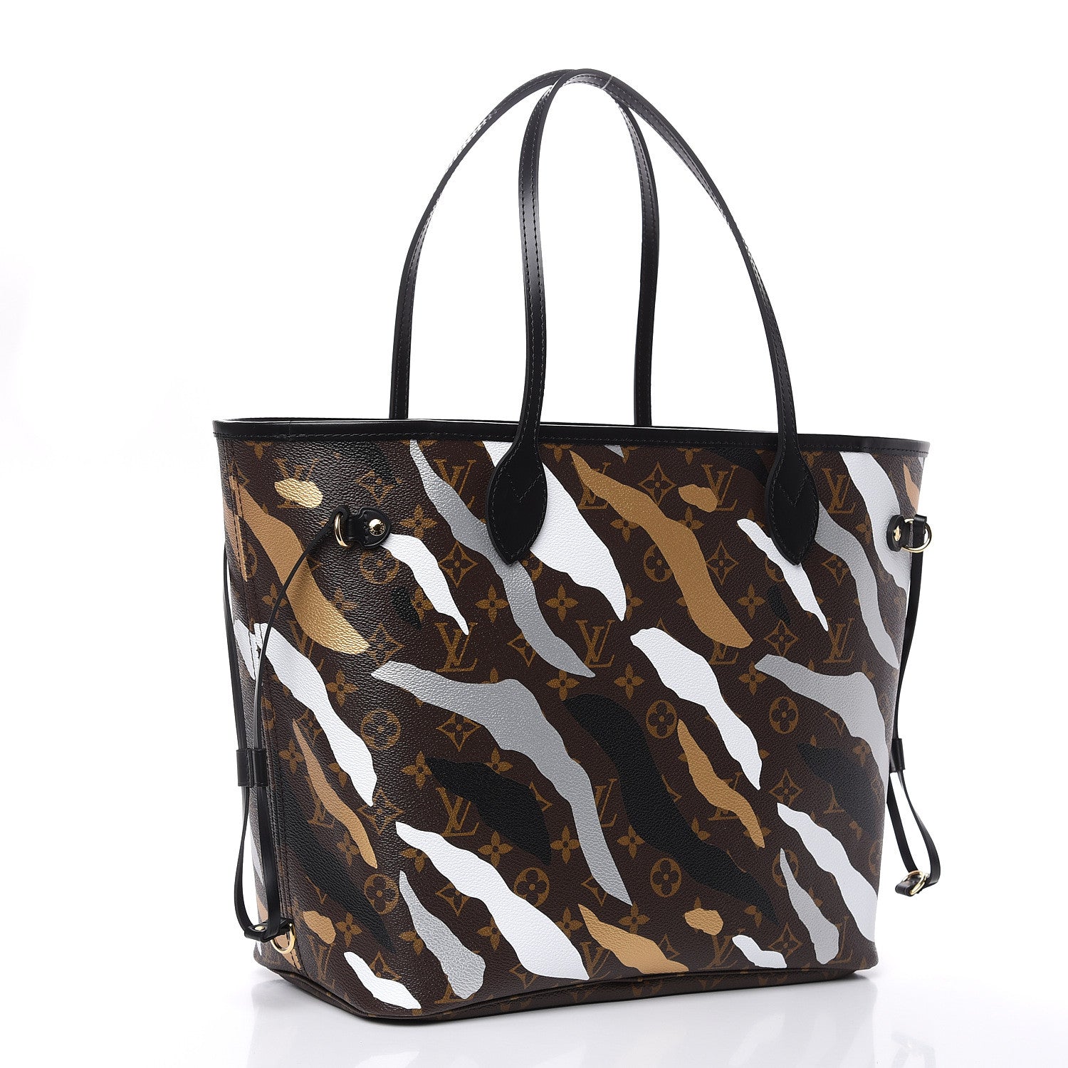 Louis Vuitton X LOL Monogram Neverfull MM Gold Silver 3 of 10