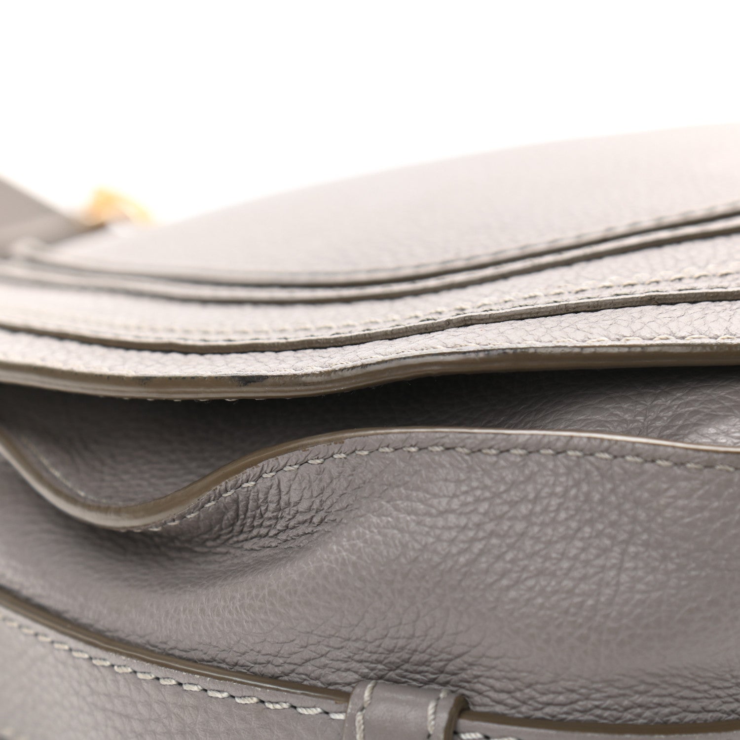 Chloe Calfskin Medium Marcie Round Crossbody Bag Cashmere Grey 14 of 17
