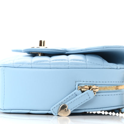 Chanel Lambskin Quilted CC In Love Heart Bag Light Blue 19 of 21