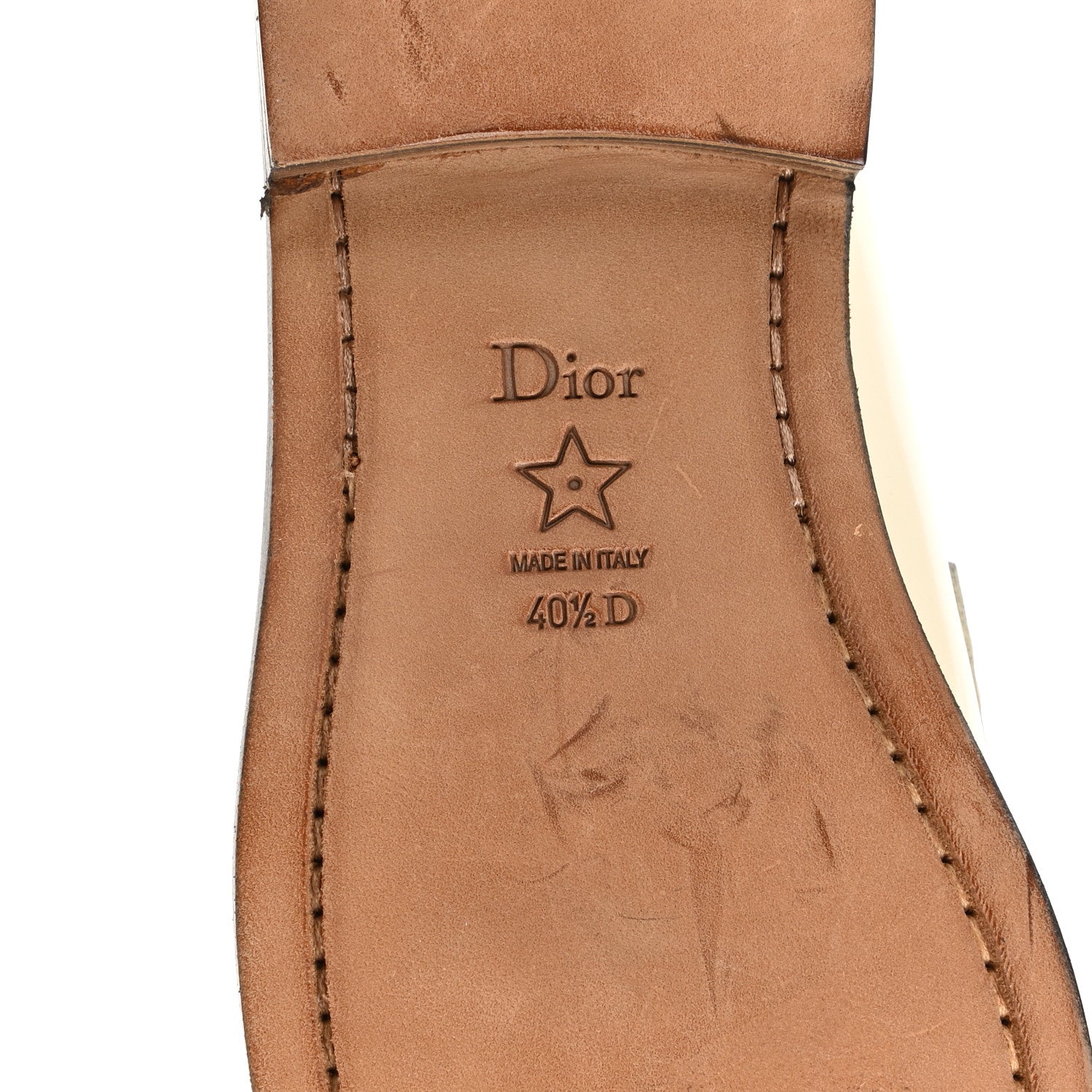 Christian Dior Brushed Calfskin Dior Code 15mm Loafers 40.5 Off White 6 of 9