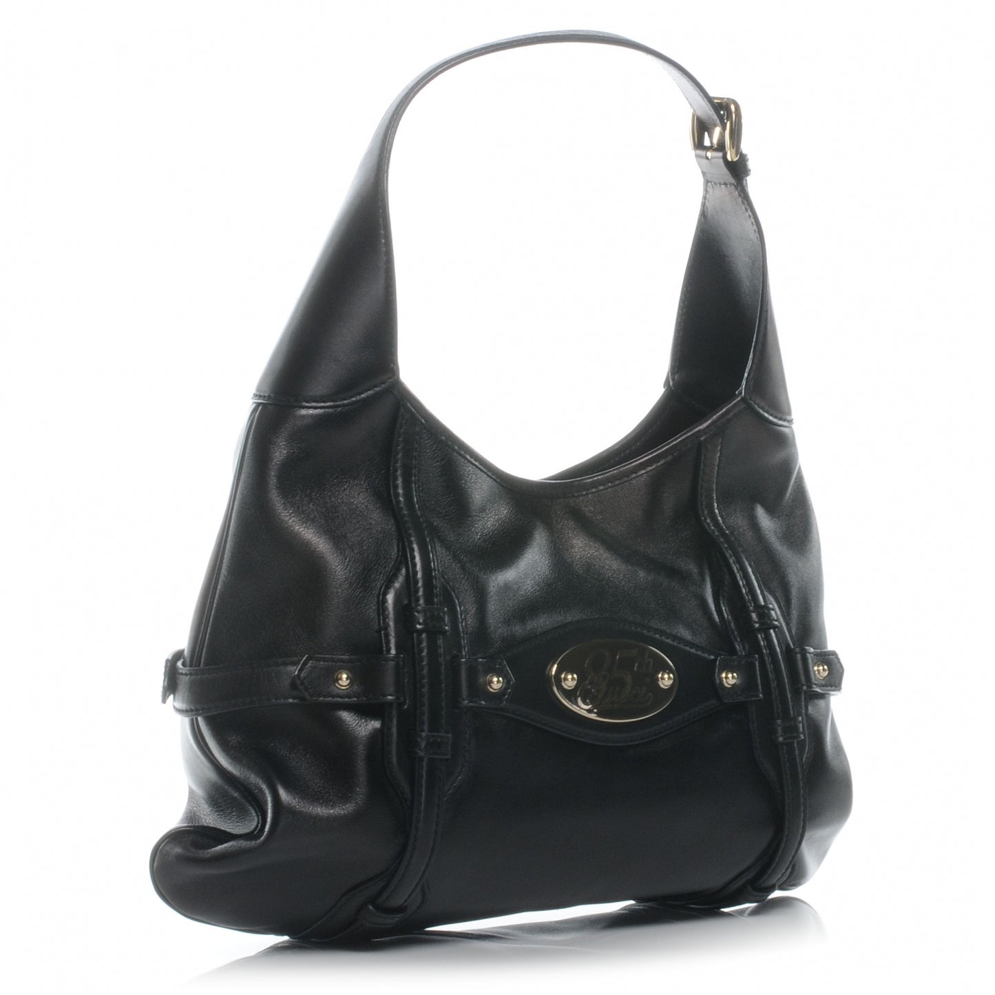 Leather Horsebit 85th Anniversary Hobo Black