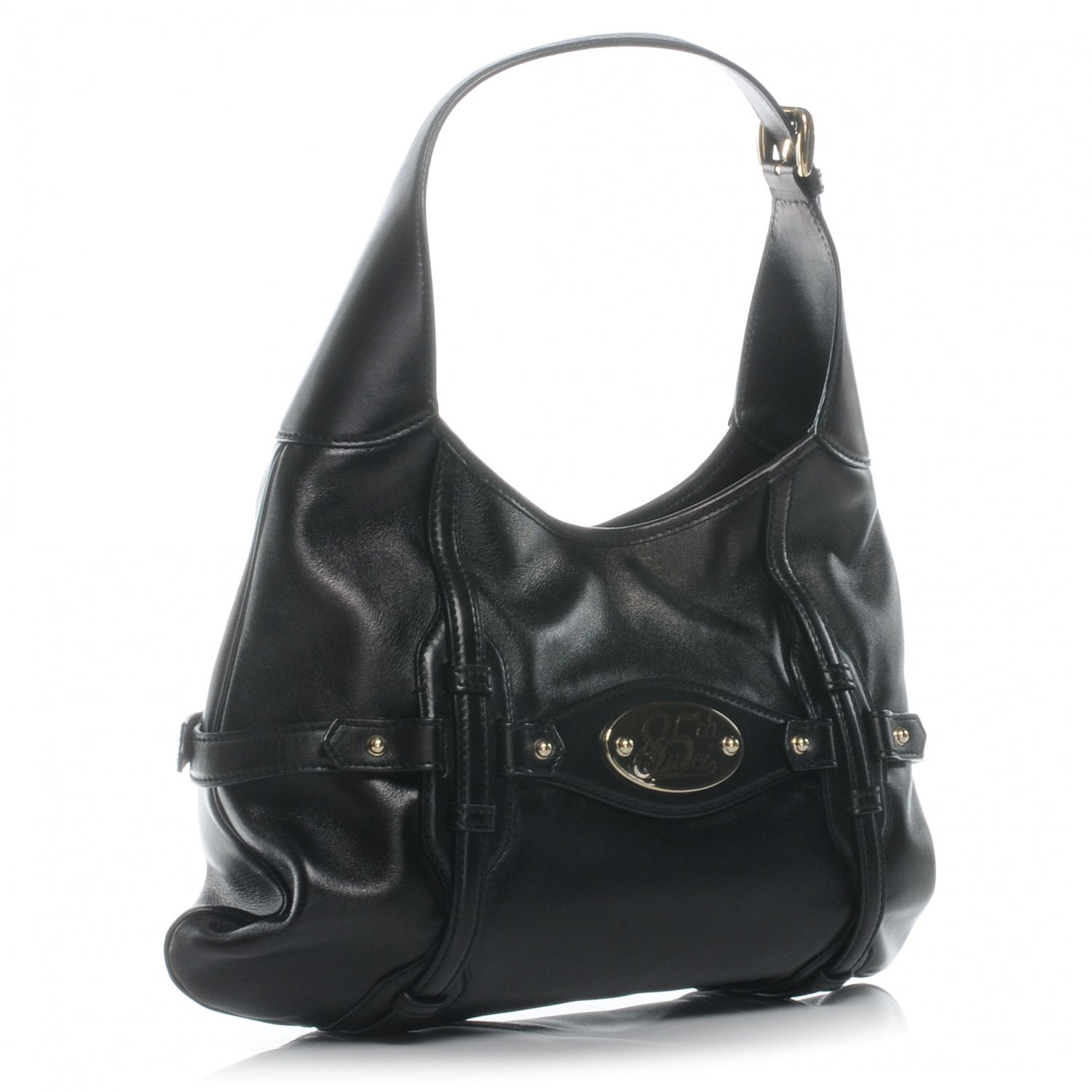 Gucci Leather Horsebit 85th Anniversary Hobo Black 3 of 9