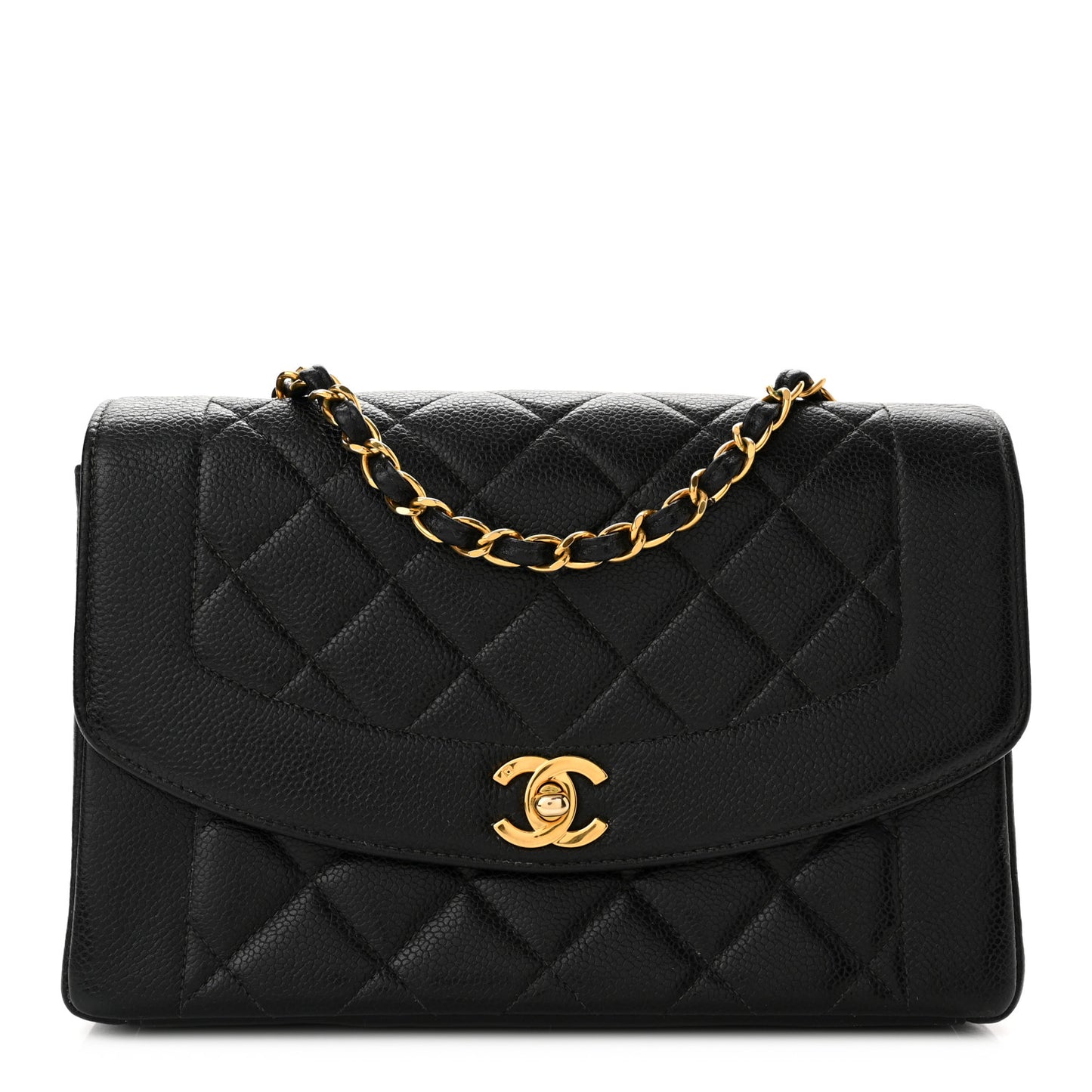 Caviar Quilted Medium Single Flap Black