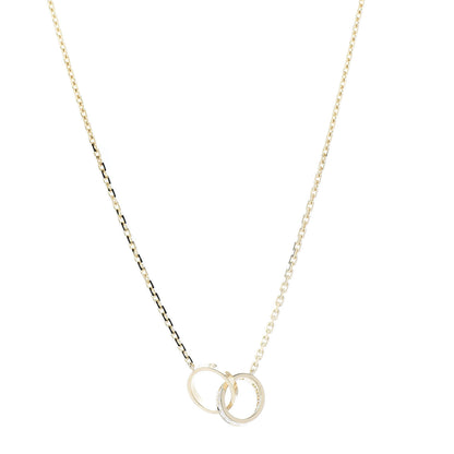 Cartier 18K Yellow Gold Diamond Interlocking LOVE Necklace 1 of 6