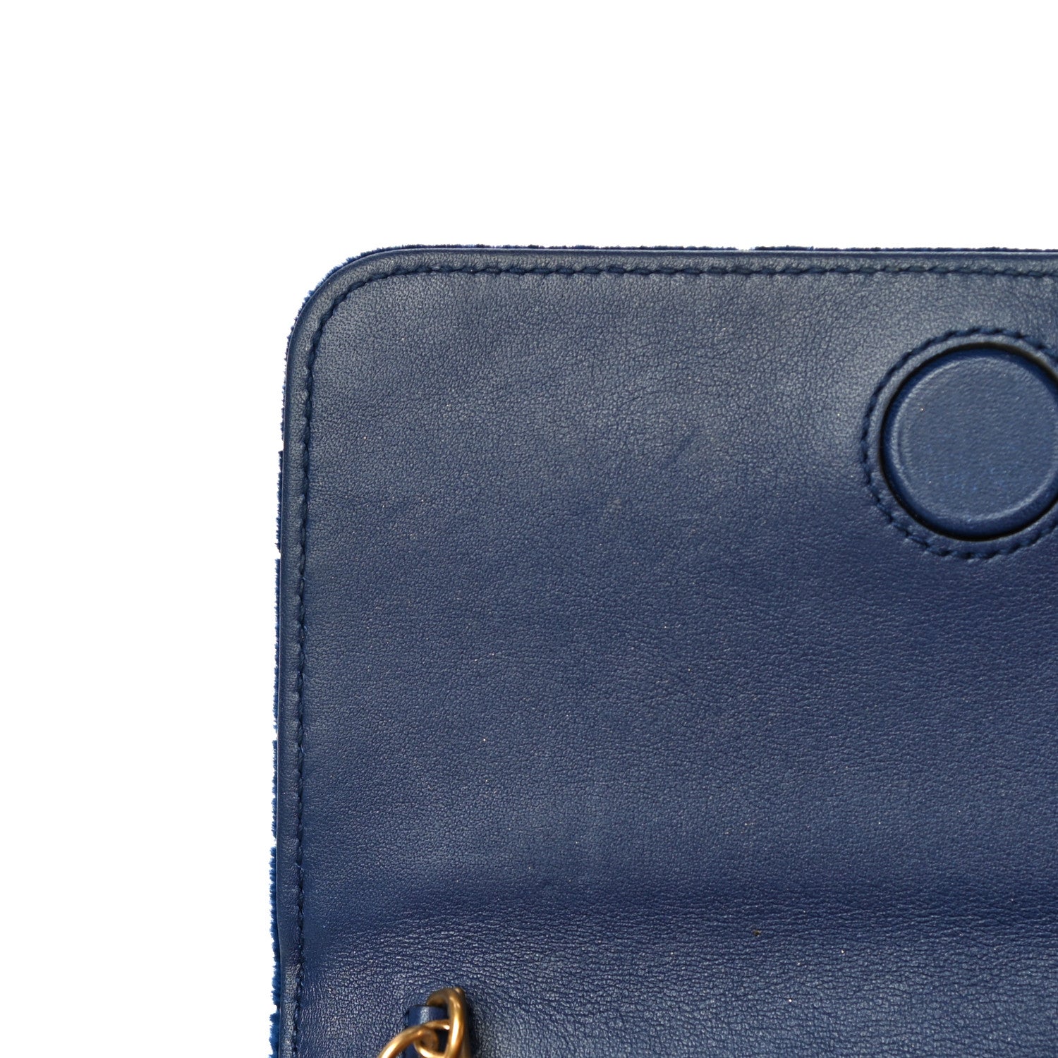 Gucci Velvet Matelasse GG Marmont Mini Bag Cobalt Blue 15 of 16