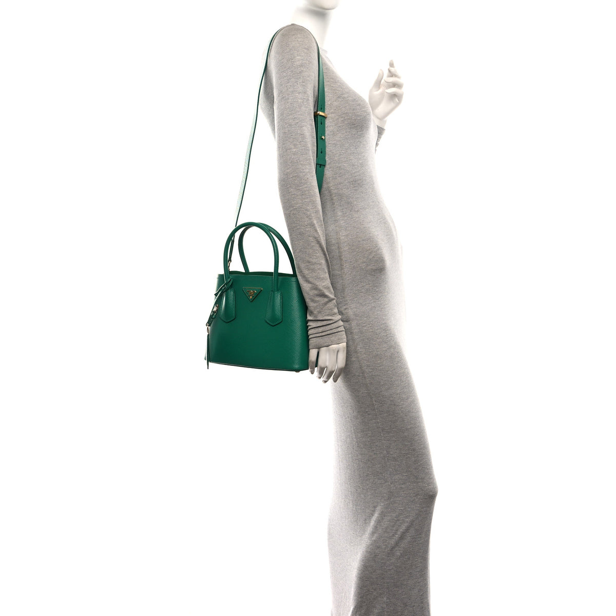 Saffiano Cuir Mini Double Bag Mango