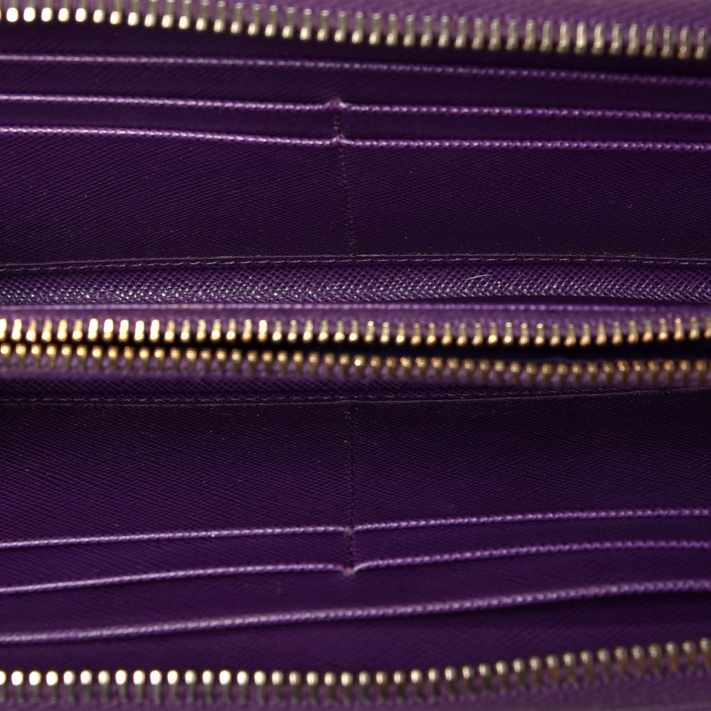 Saffiano Metal Zip Around Wallet Viola