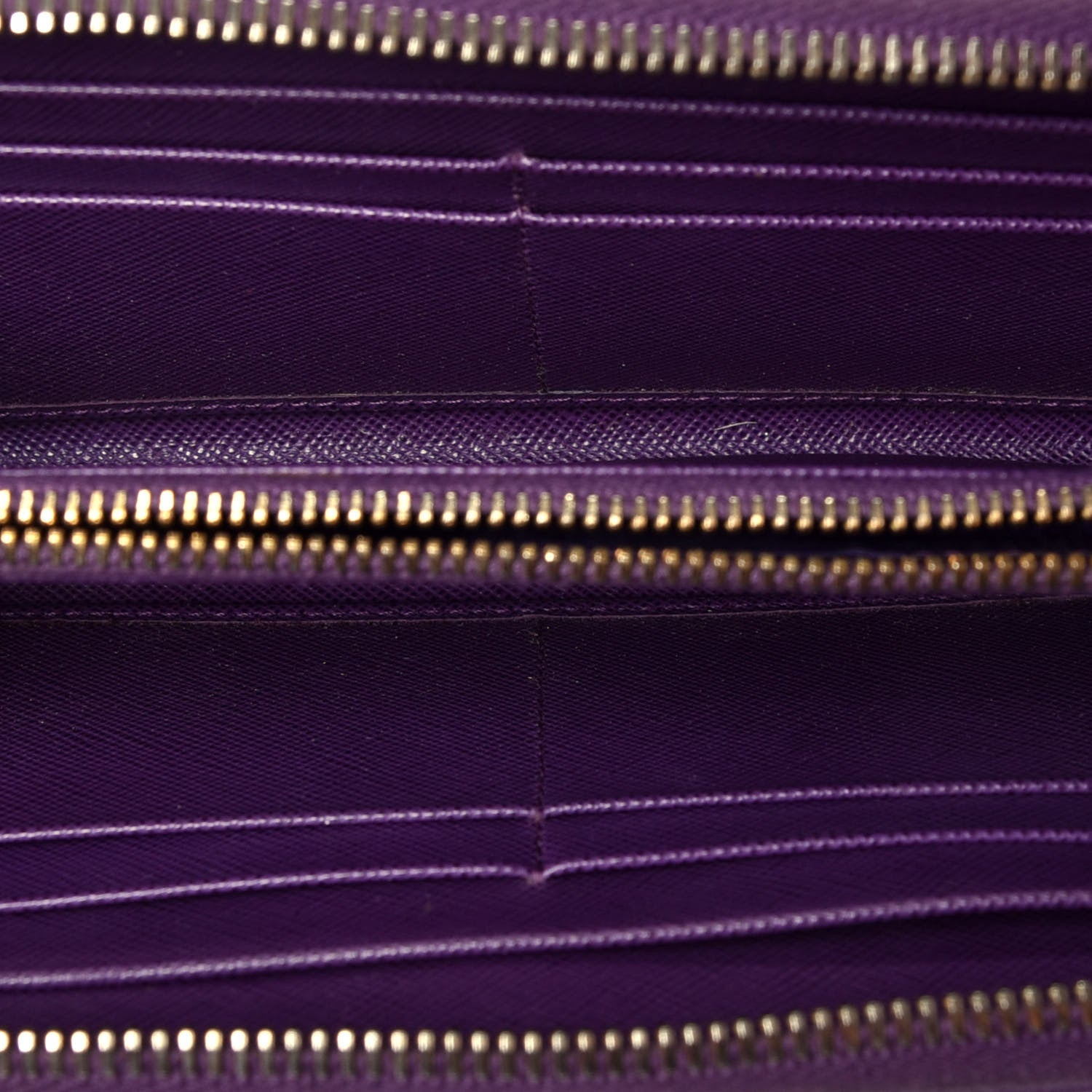 Prada Saffiano Metal Zip Around Wallet Viola 5 of 8