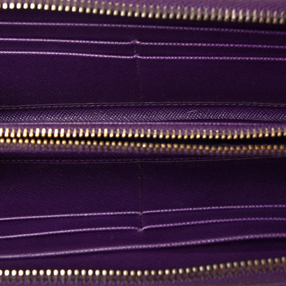 Prada Saffiano Metal Zip Around Wallet Viola 5 of 8