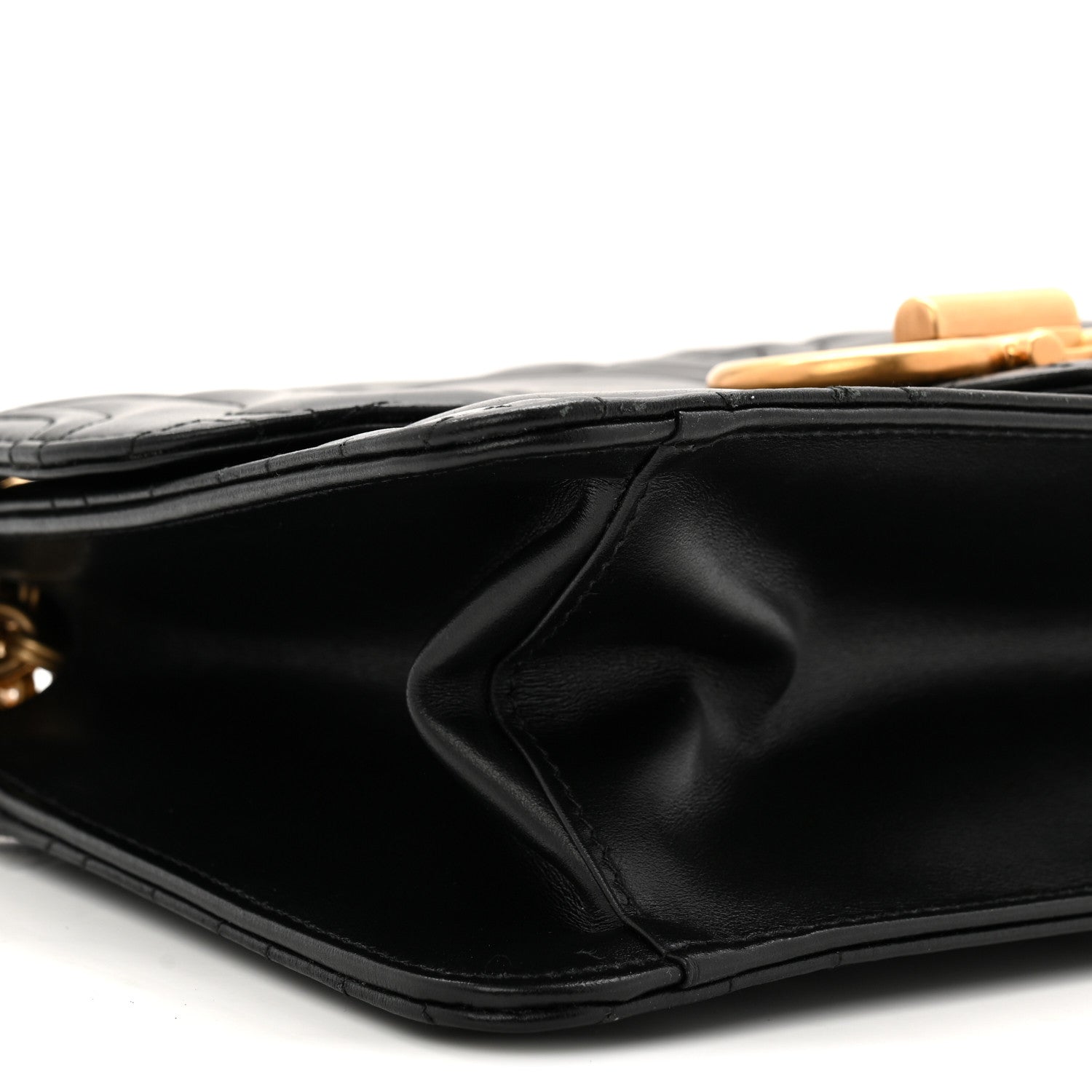 Salvatore Ferragamo Calfskin Quilted Gancini Flap Bag Black 8 of 9