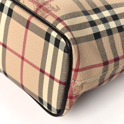 Burberry Haymarket Check Small Onslow Tote Chocolate 6 of 14