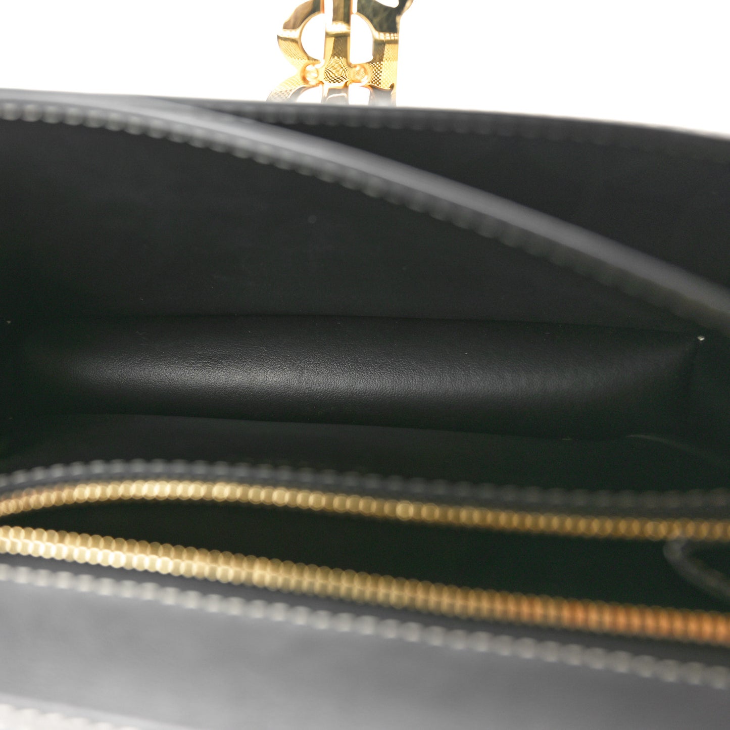 Calfskin Giant Check Print Small TB Bag Military Green