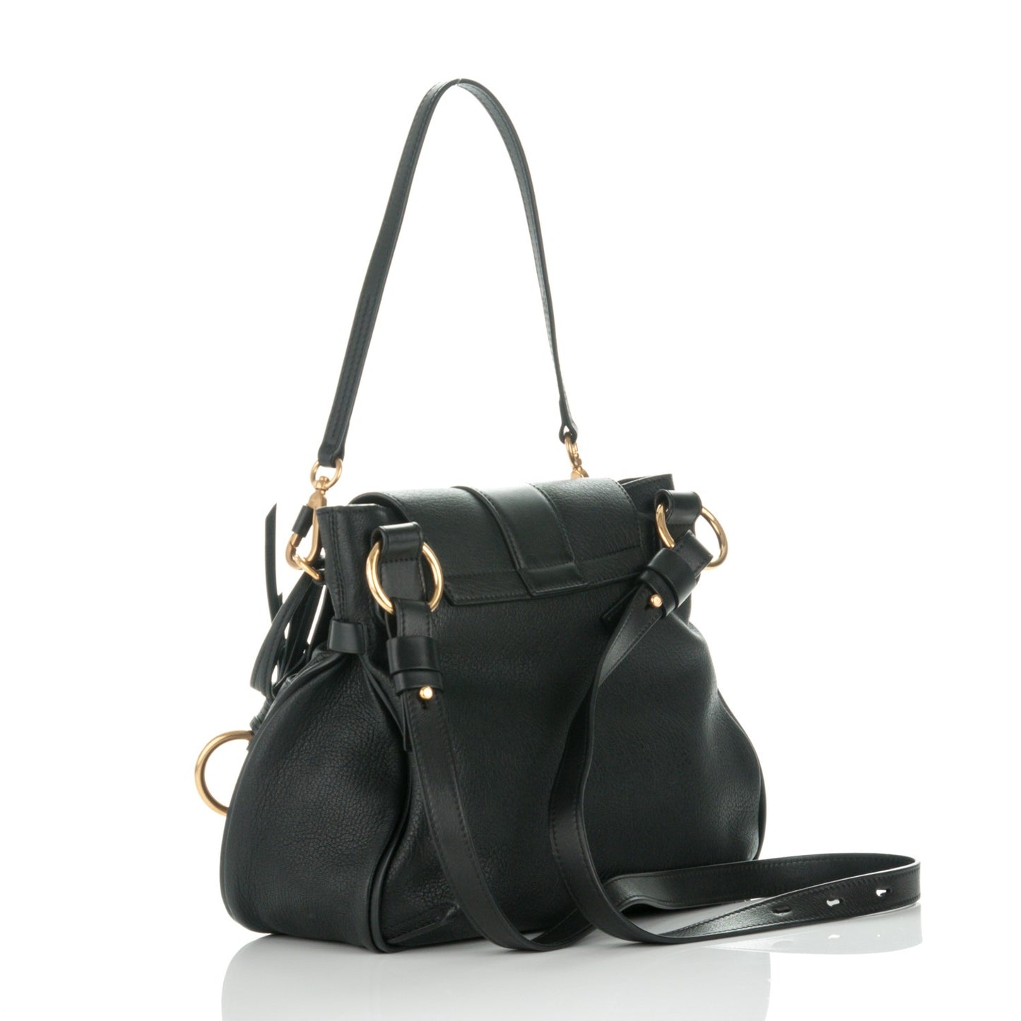 Lambskin Small Lexa Shoulder Bag Black