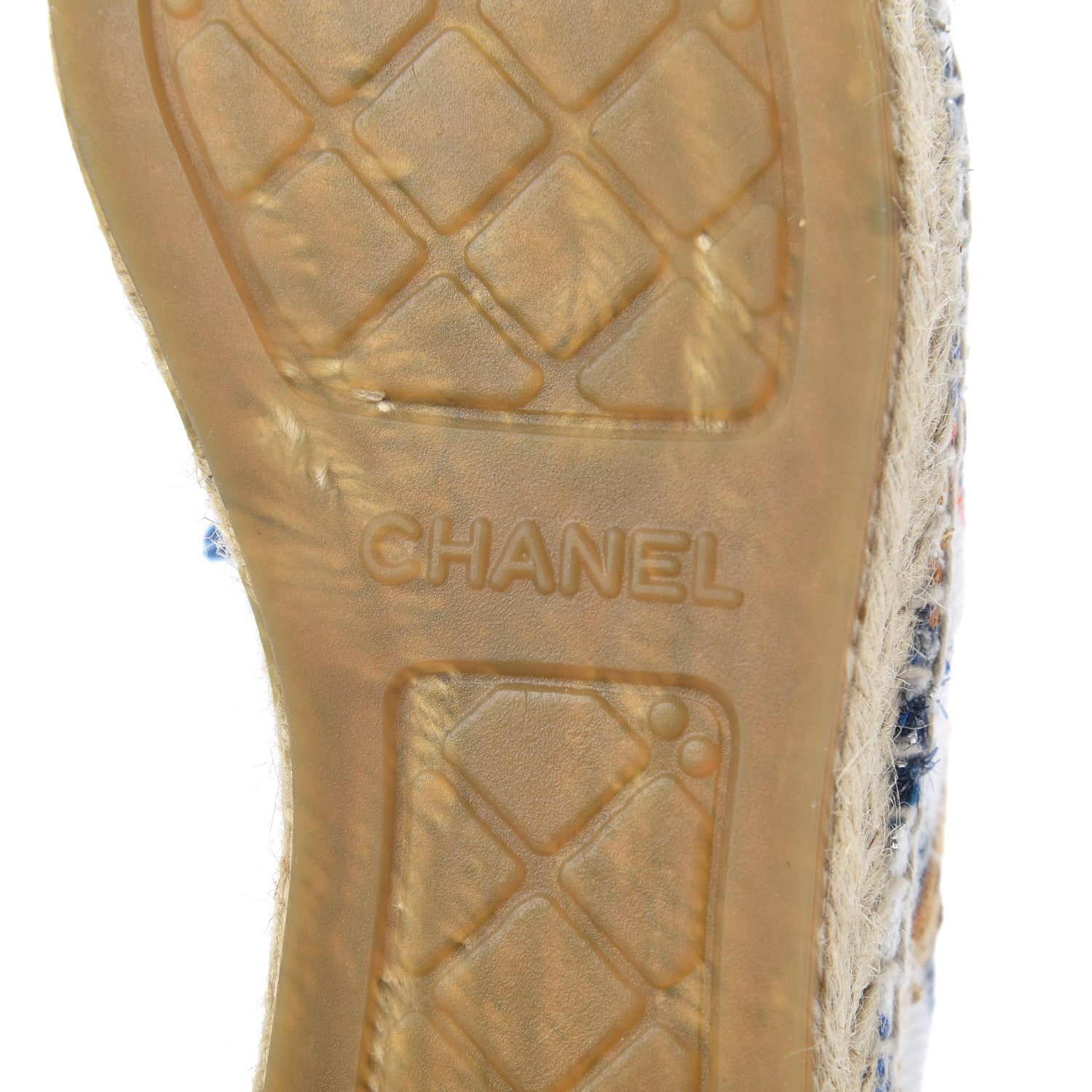 Chanel Tweed Grosgrain CC Espadrilles 36 White Blue Pink Green Black 7 of 9