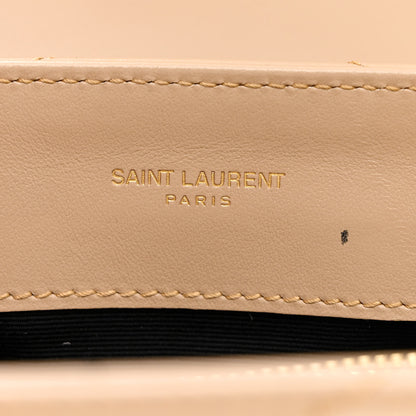 Saint Laurent Calfskin Y Quilted Monogram Small Loulou Chain Satchel Dark Beige 6 of 11