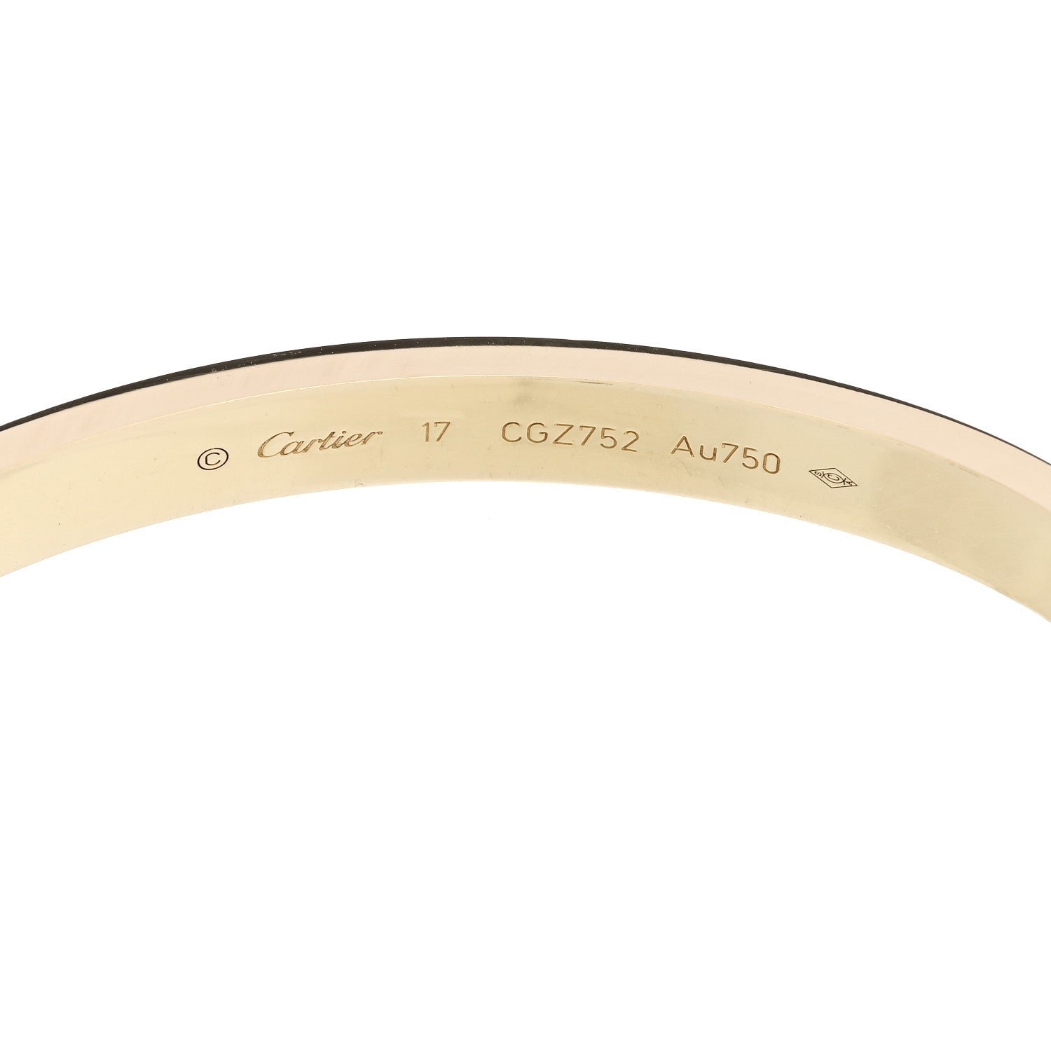 Cartier 18K Yellow Gold LOVE Bracelet 17 5 of 7