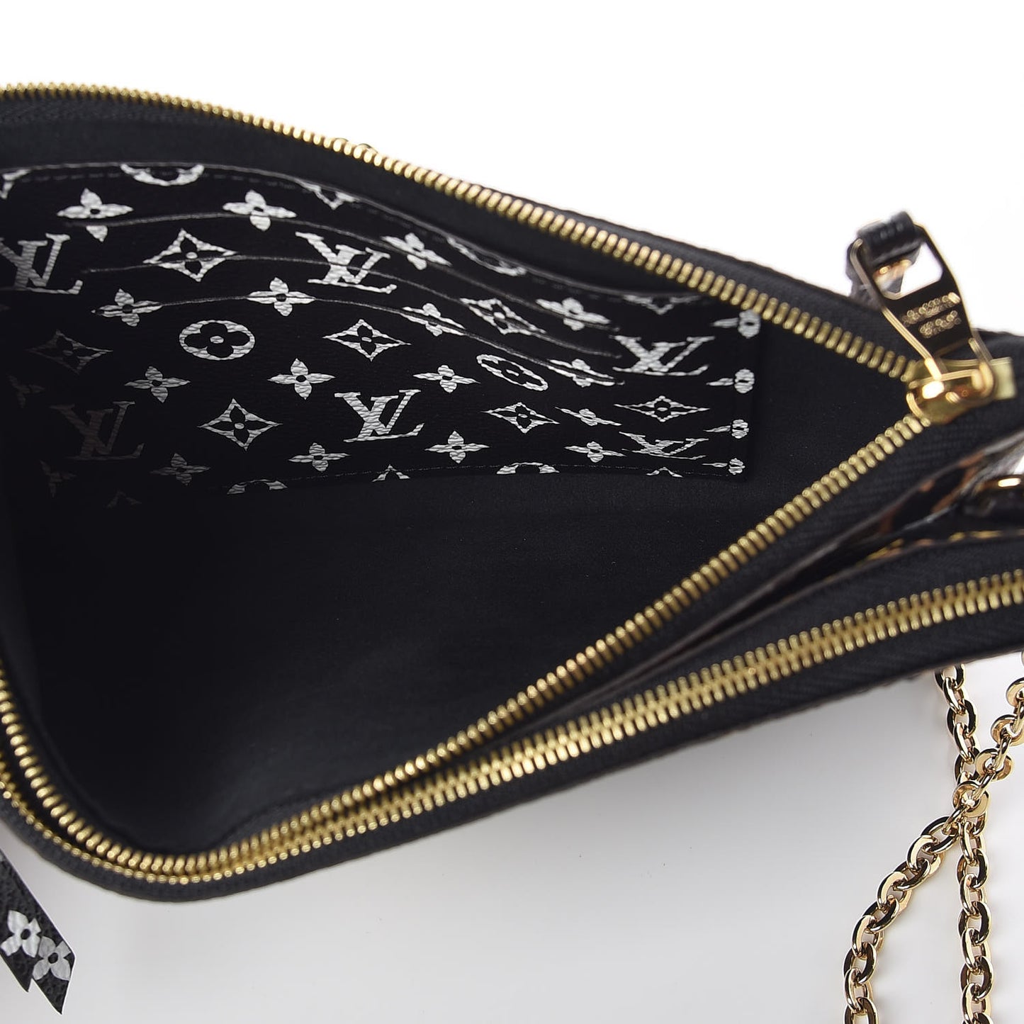 Monogram Giant Jungle Pochette Double Zip Black