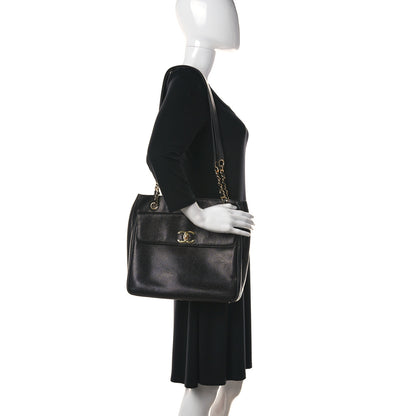 Chanel Caviar CC Shopper Tote Black 2 of 10