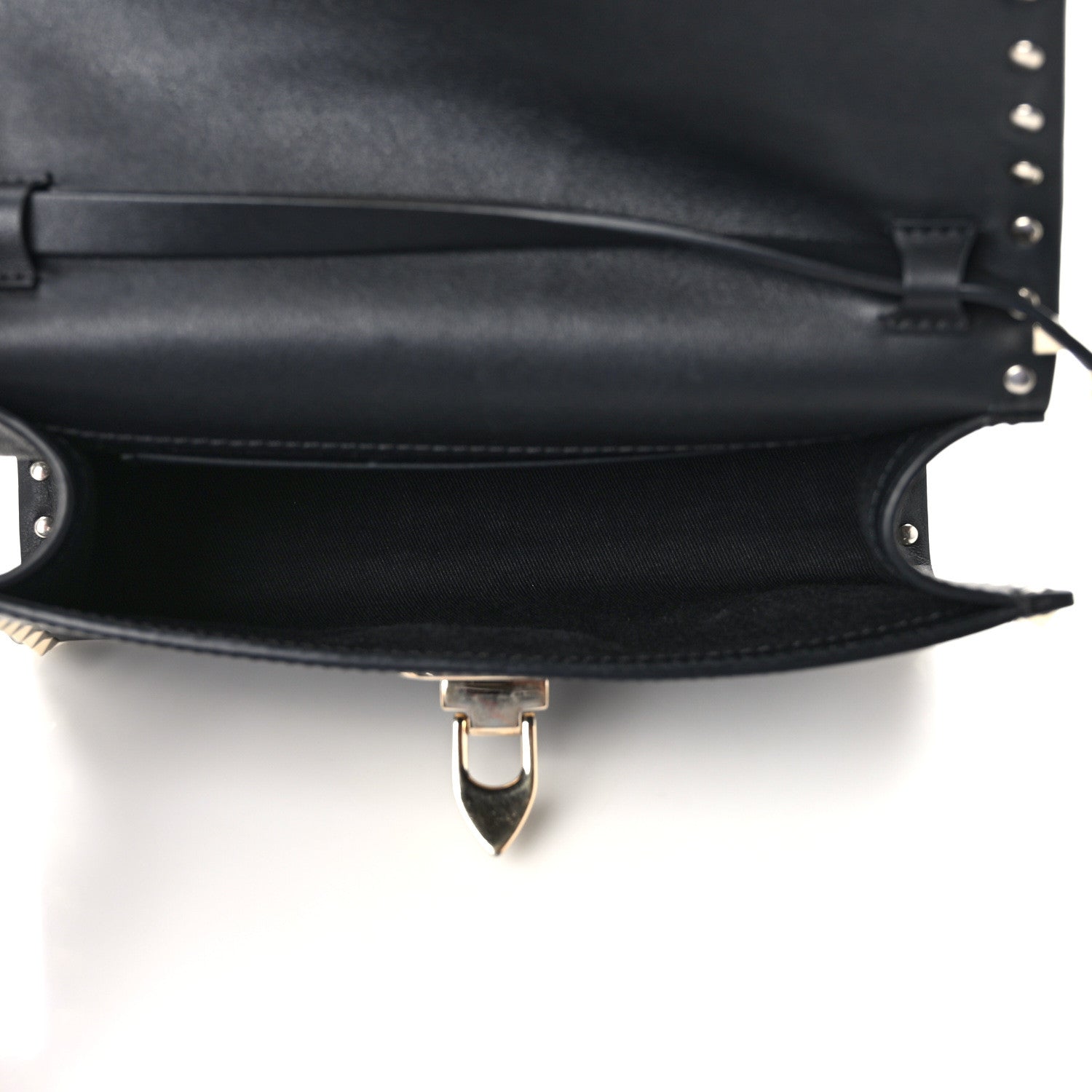 Valentino Garavani Vitello Medium Rockstud Flip Lock Crossbody Bag Black 5 of 10