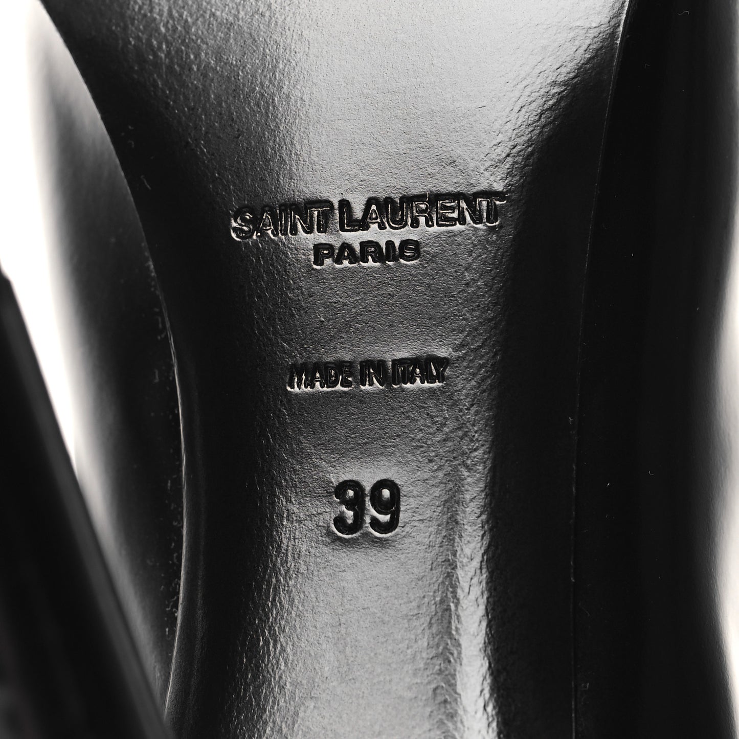 Patent Calfskin Diane 100 Boots 39 Black