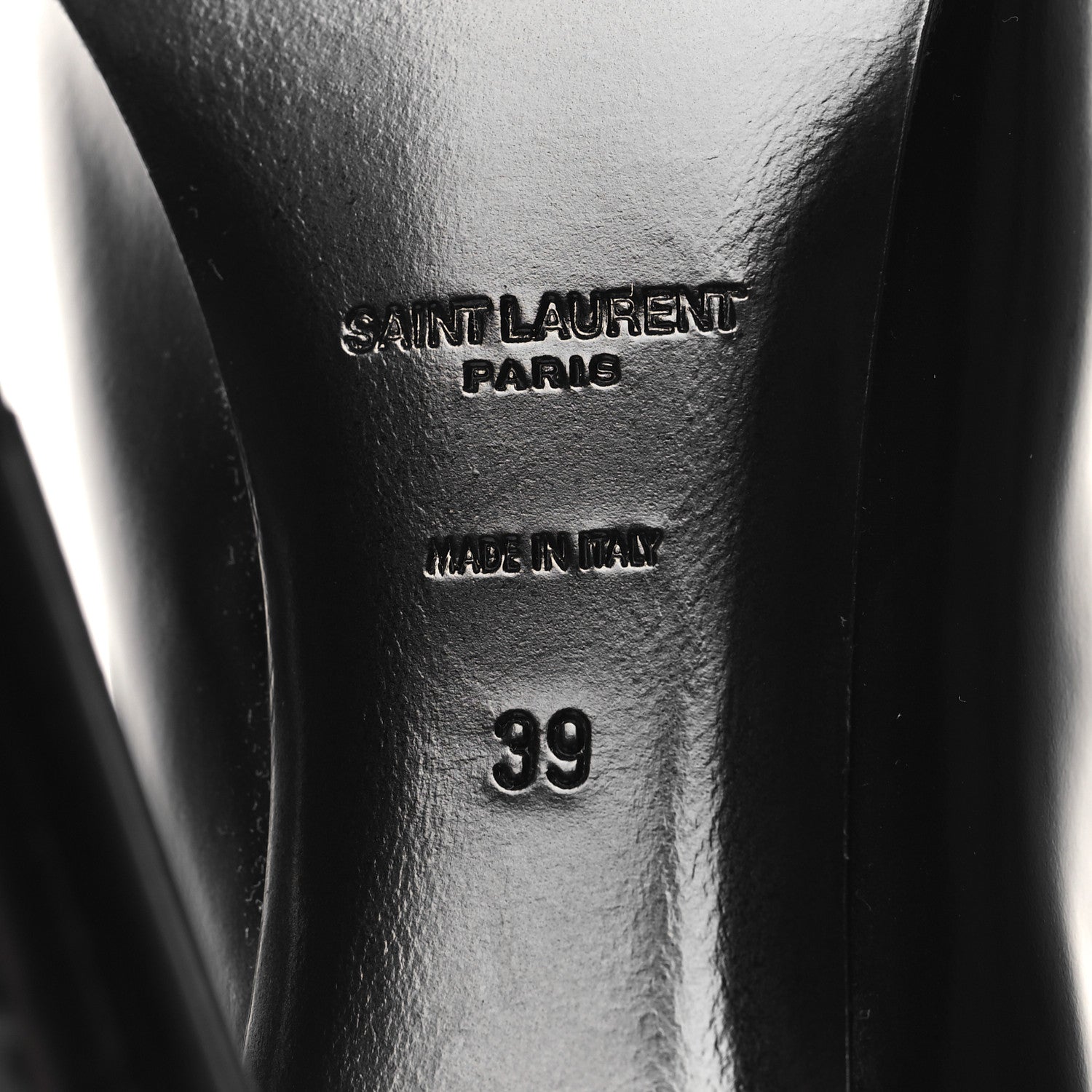 Saint Laurent Patent Calfskin Diane 100 Boots 39 Black 7 of 8