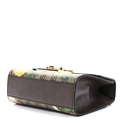 Gucci GG Supreme Monogram Tian Small Padlock Shoulder Bag Beige Multicolor New Acero 11 of 13