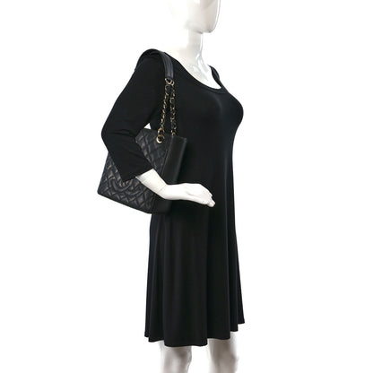 Chanel Caviar Quilted Petit Shopping Tote PST Black 2 of 9