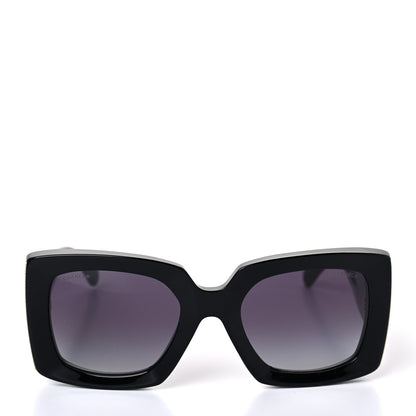 Chanel Acetate Rectangle Sunglasses 5435 Black 2 of 7