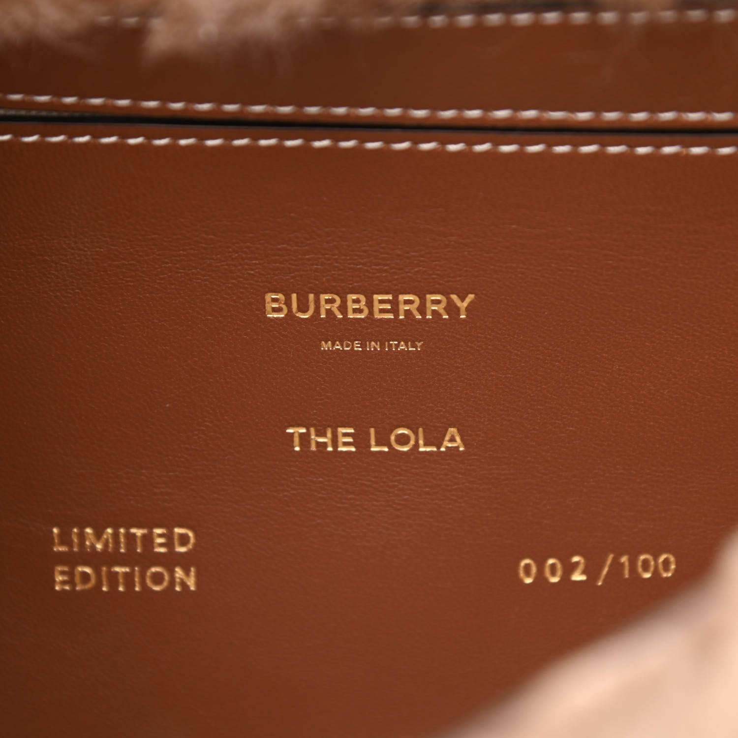 Burberry Mohair TB Lola Bag Camel 6 of 10