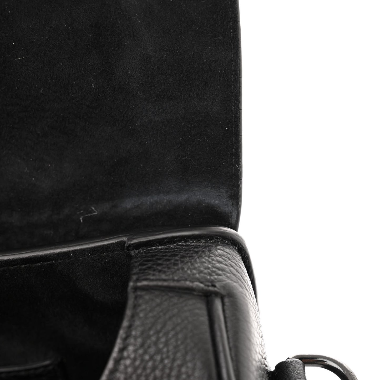 Grained Calfskin Medium Bobby Flap Black