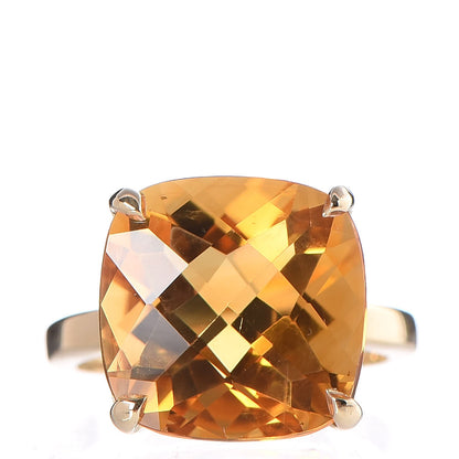 Tiffany 18K Yellow Gold Citrine Sparklers Cocktail Ring 53 6.25 1 of 7