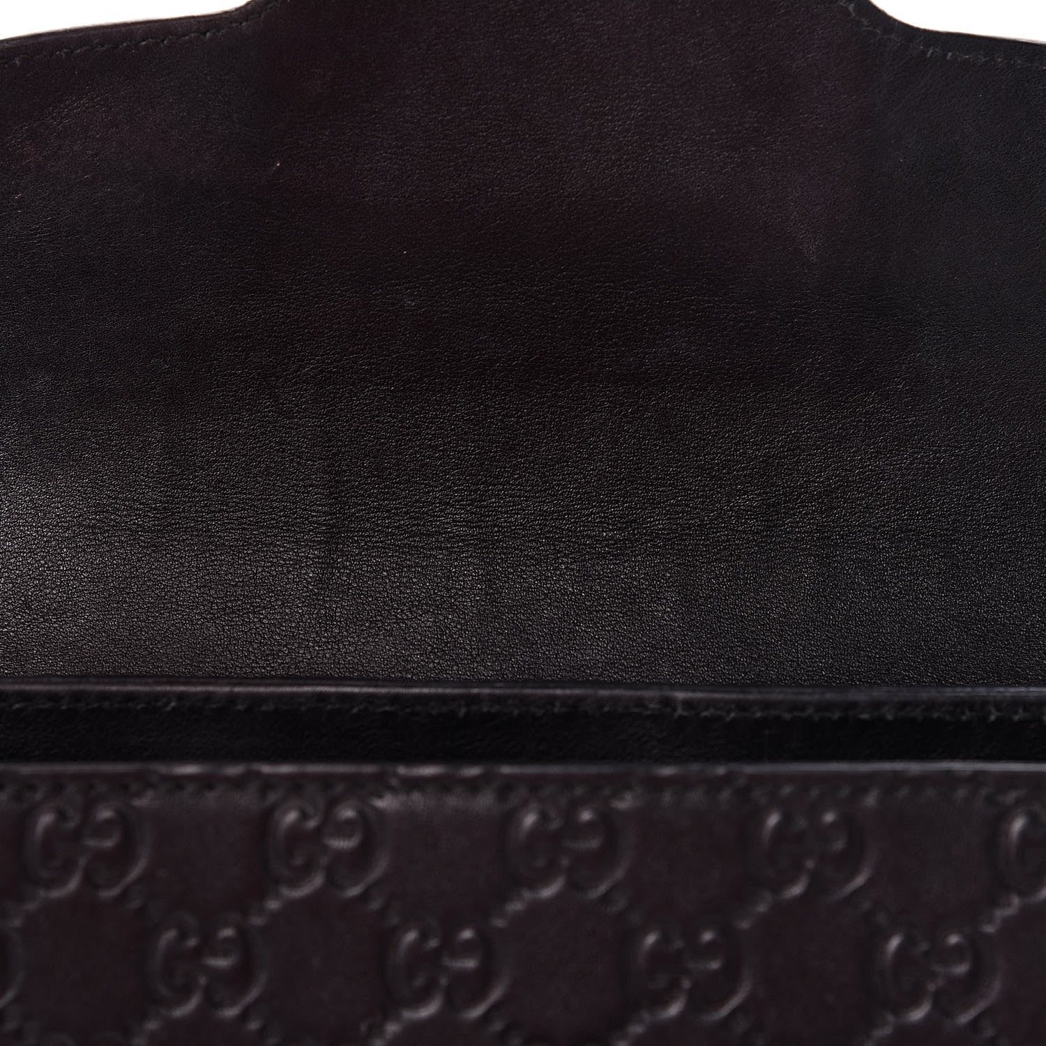 Gucci Guccissima Large Emily Chain Shoulder Bag Black 12 of 16