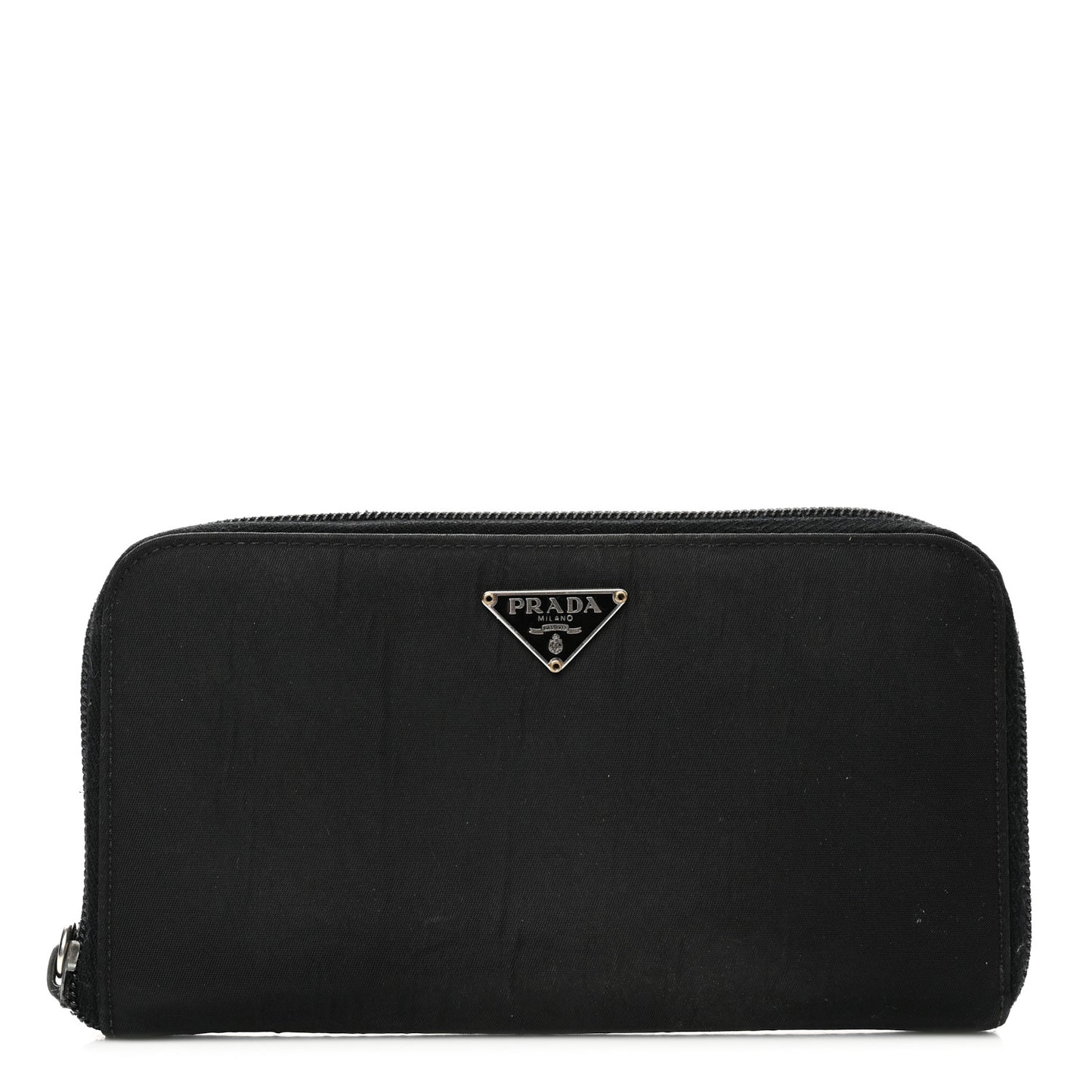 Tessuto Nylon Zip Around Wallet Black