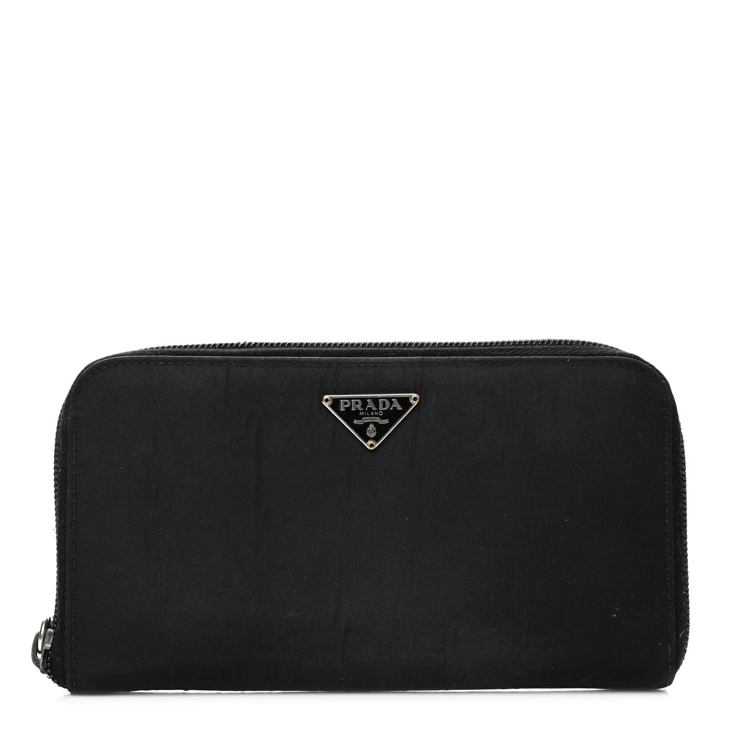 Prada Tessuto Nylon Zip Around Wallet Black 1 of 9
