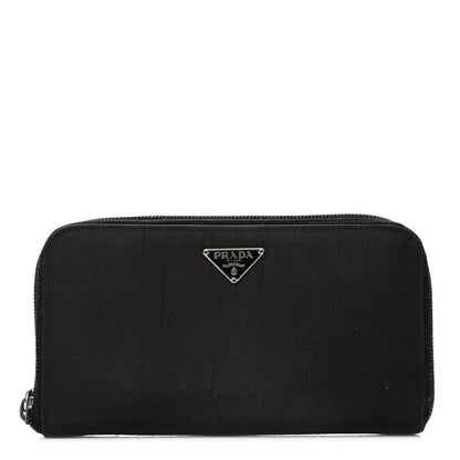 Prada Tessuto Nylon Zip Around Wallet Black 1 of 9
