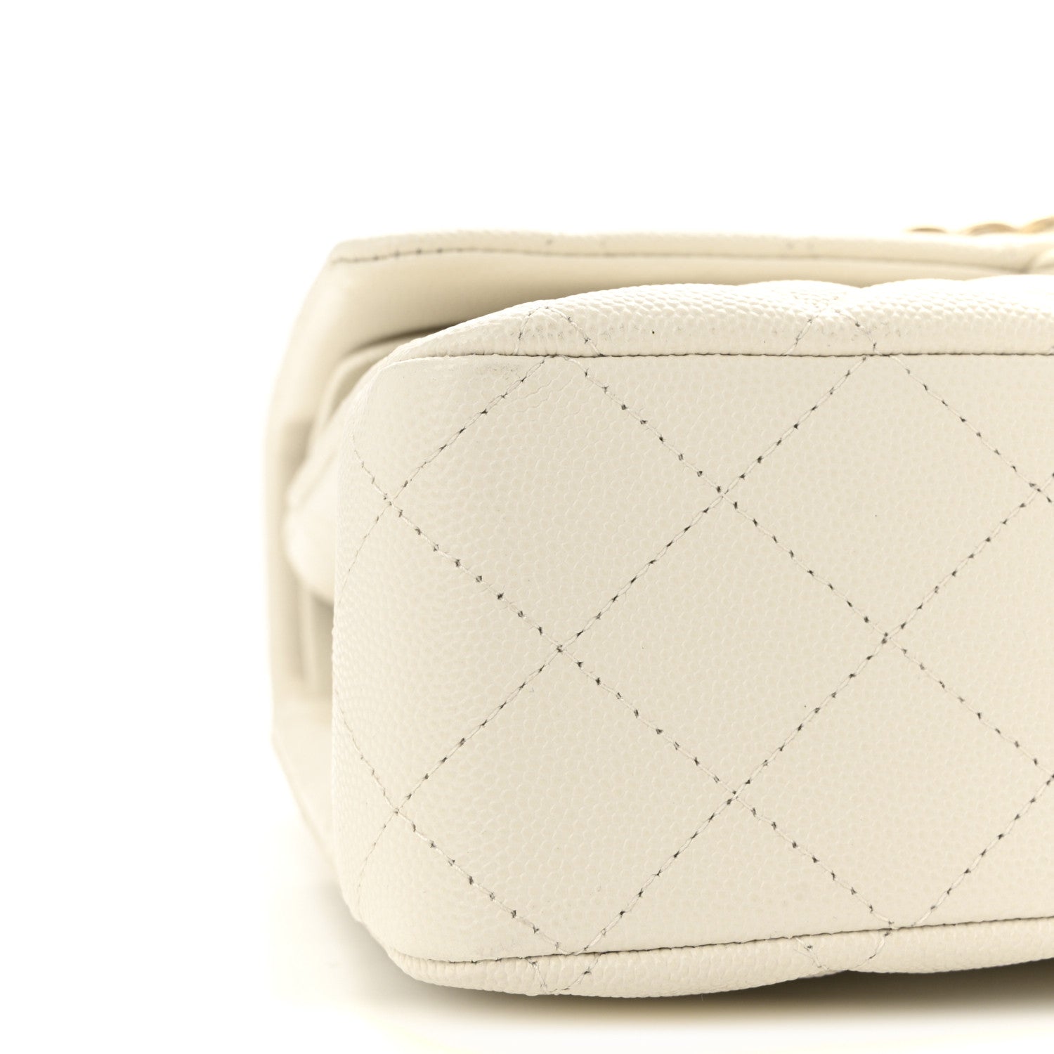 Chanel Caviar Quilted Medium Double Flap White 9 of 10