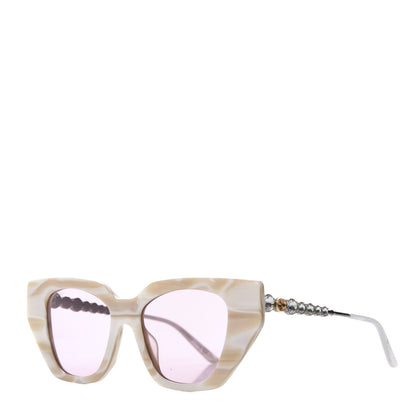 Gucci Crystal Embellished Cat Eye GG0641S Sunglasses White 1 of 7