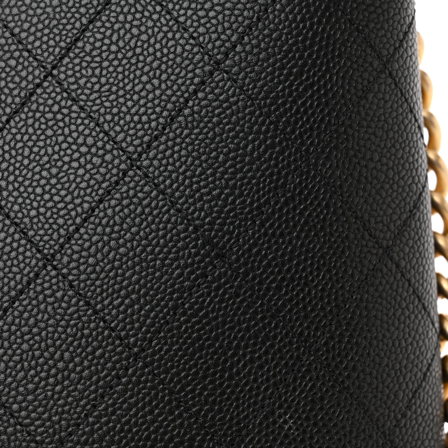 Chanel Caviar Stitched Large Shopping Tote Bag Black 12 of 15