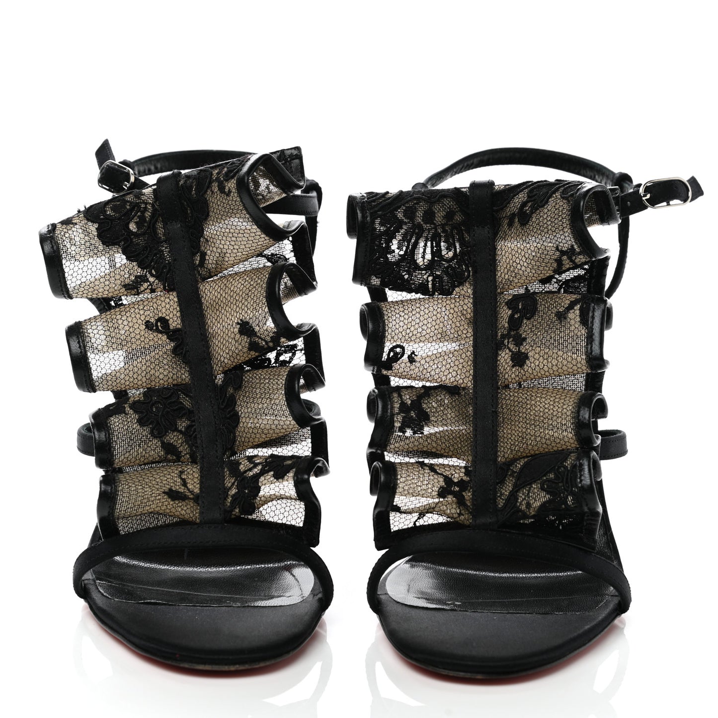 Dentelle Lace Fortitia Sandals 38.5 Black