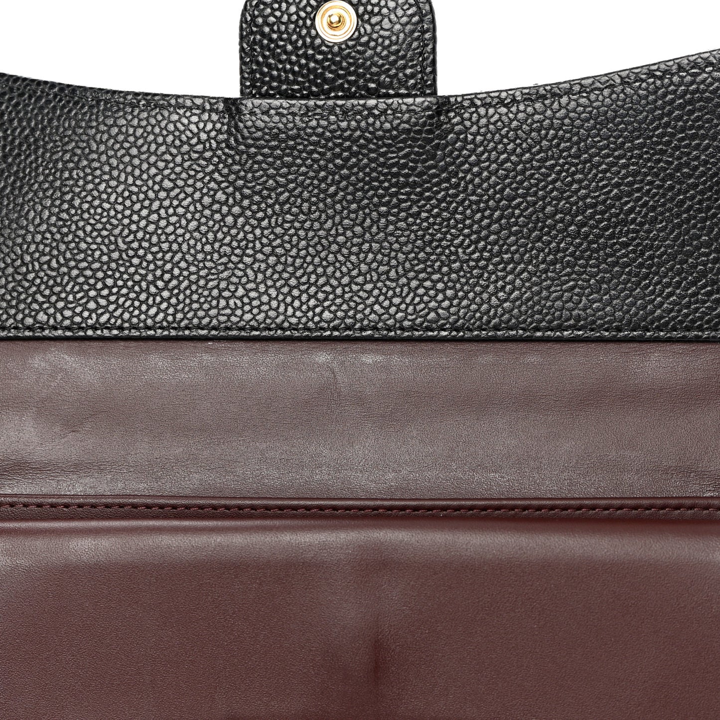 Caviar Quilted Large Flap Wallet Black