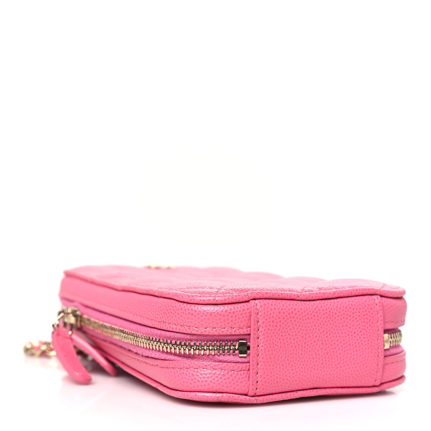 Chanel Caviar Quilted Phone Holder Wallet On Chain WOC Pink 4 of 11