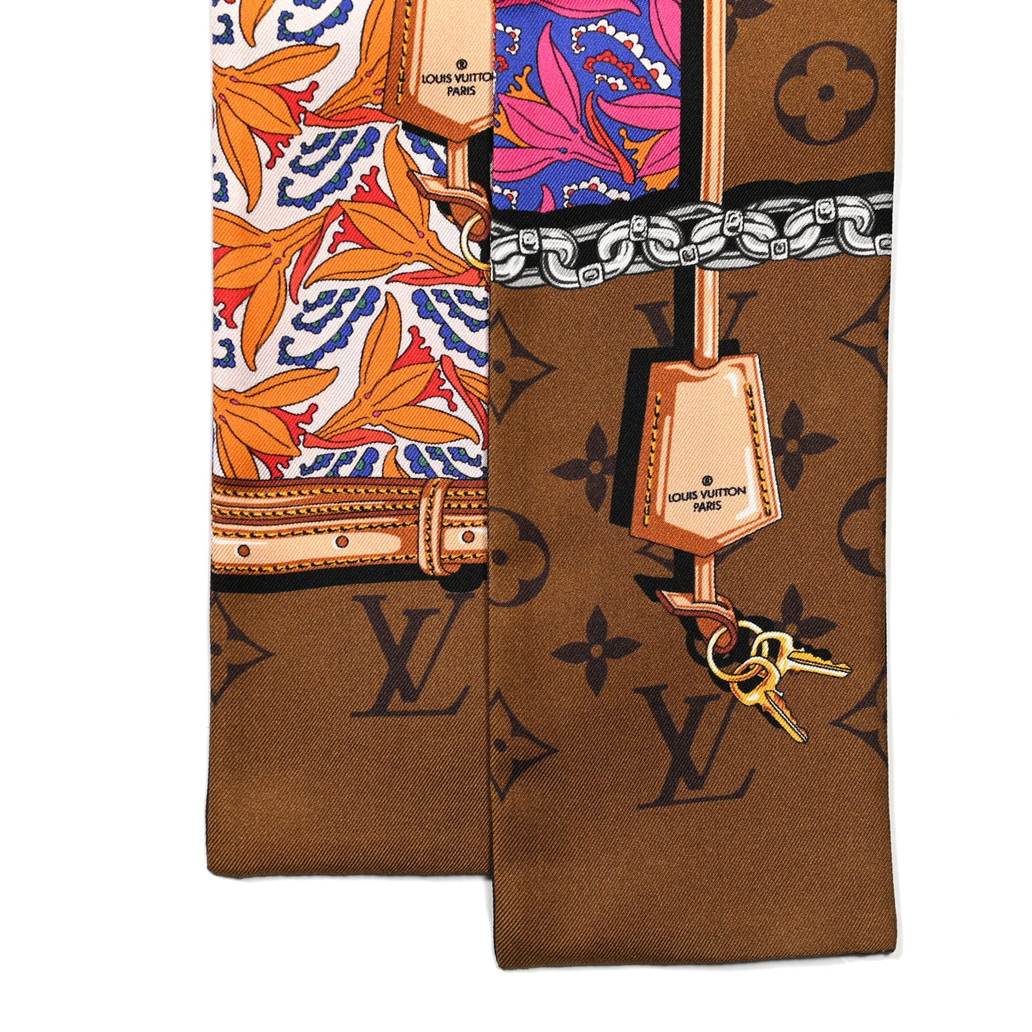 Silk Monogram Confidential Garden Bandeau Brown