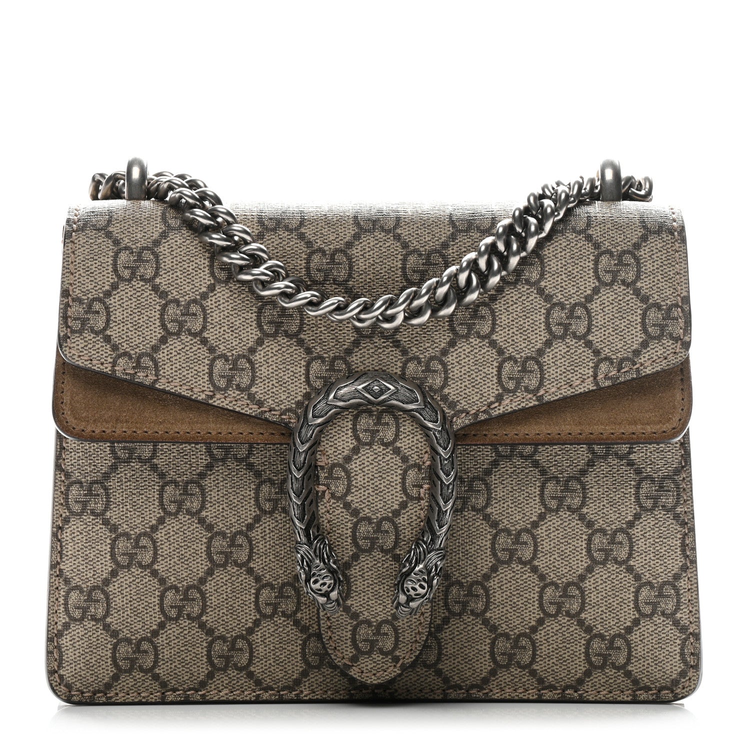 Gucci GG Supreme Monogram Mini Dionysus Shoulder Bag Taupe 1 of 11