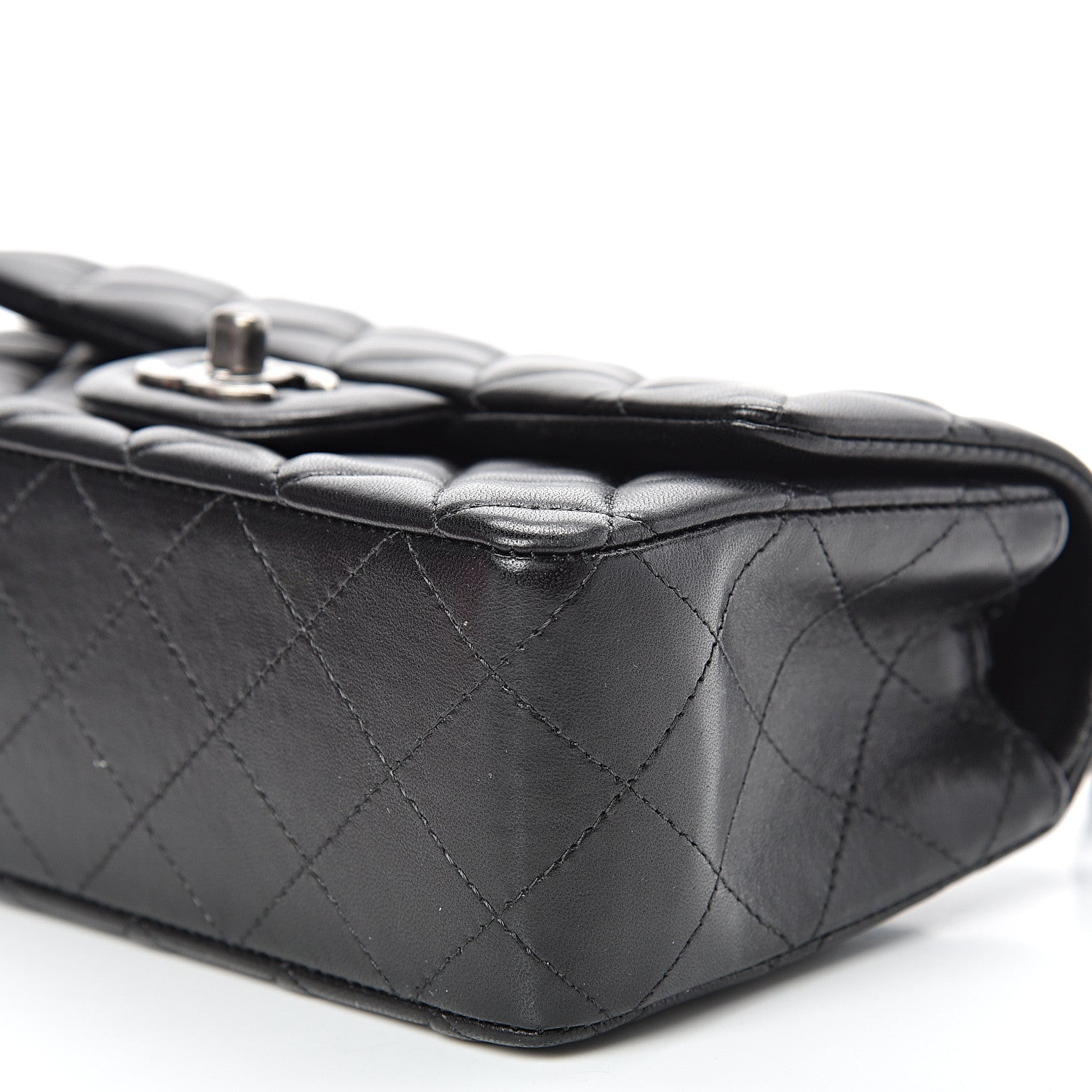 Chanel Lambskin Quilted Mini Rectangular Flap Black 9 of 11