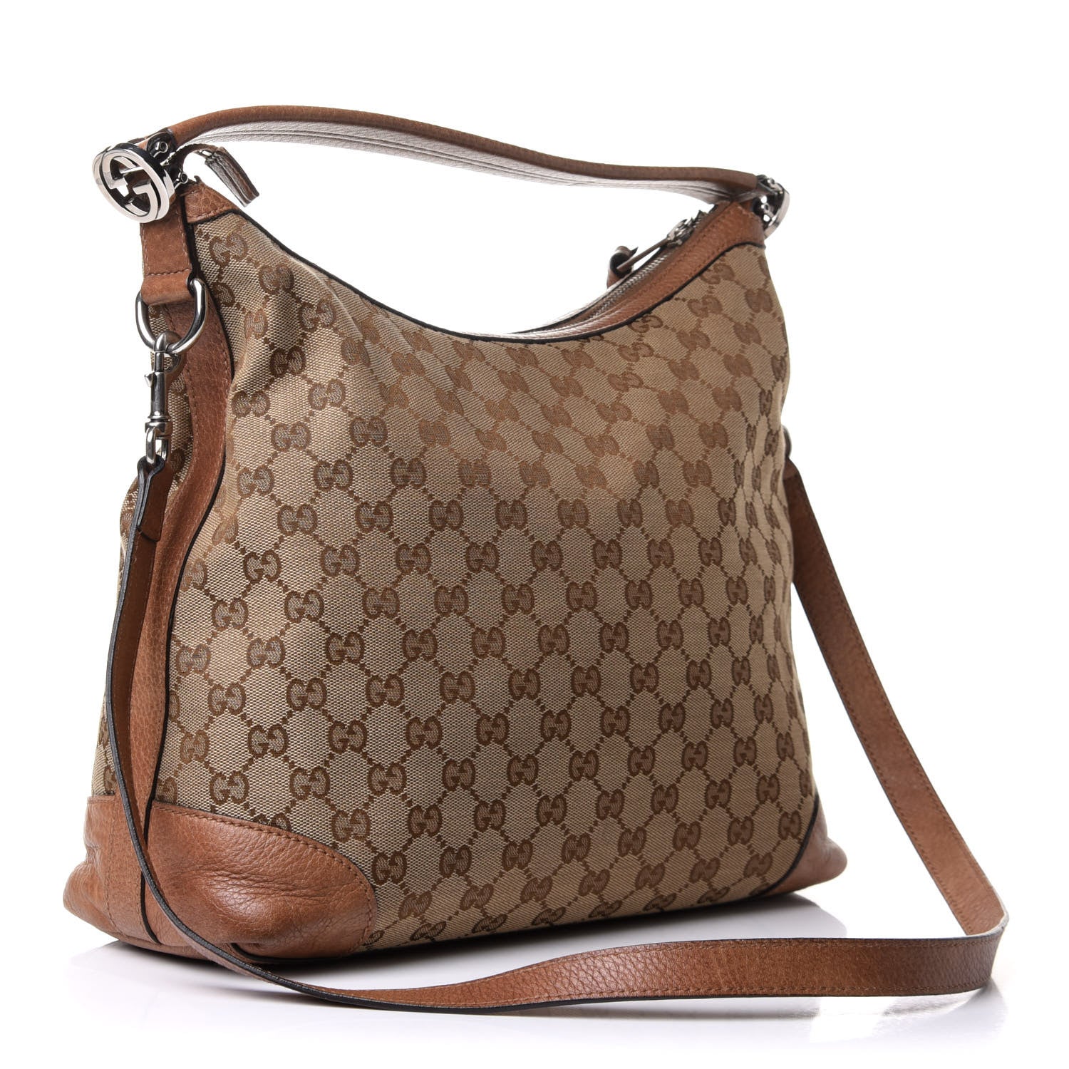 Gucci Monogram Old Libeccio Small Miss GG Hobo Beige Ebony Light Brown 3 of 10