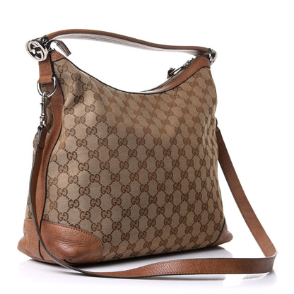 Gucci Monogram Old Libeccio Small Miss GG Hobo Beige Ebony Light Brown 3 of 10