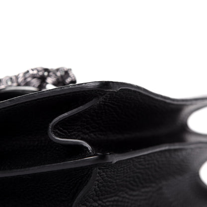 Gucci Dollar Calfskin Crystal Web Medium Dionysus Bamboo Top Handle Bag Black Black Diamond 5 of 6