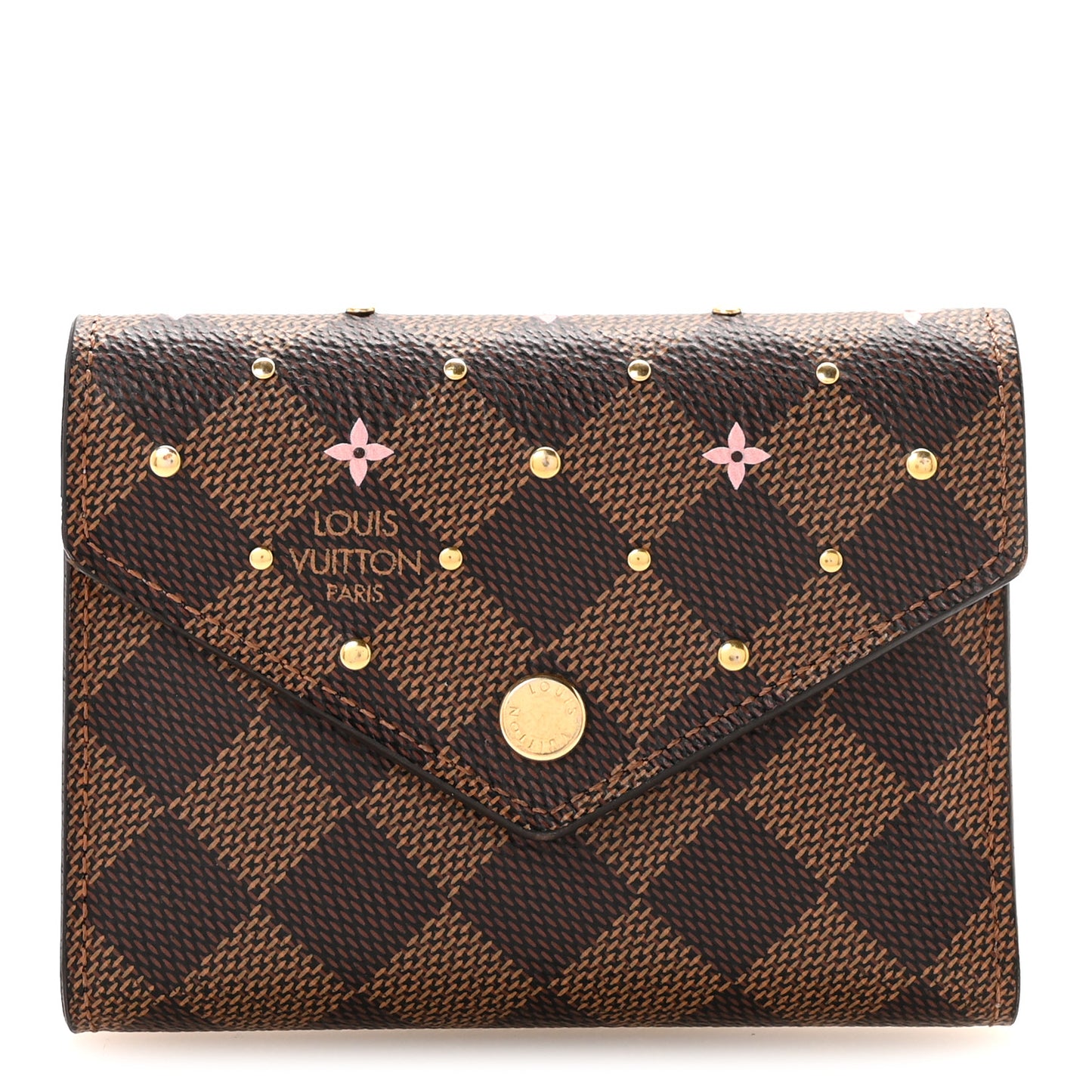 Damier Ebene Studded Victorine Wallet