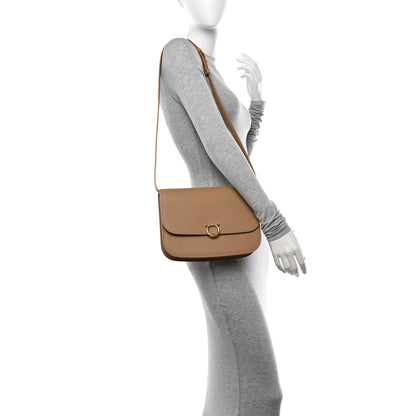 Salvatore Ferragamo Hammered Calfskin Round Gancini Crossbody Bag Camel 2 of 10