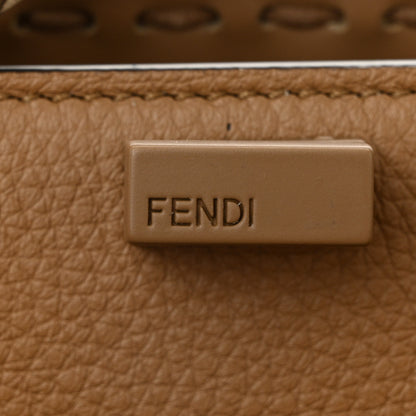 Fendi Cuoio Romano Vitello Elaphe Cover Sellerissima Monochrome Mini Peekaboo I SEE U Satchel Cammello 7 of 10